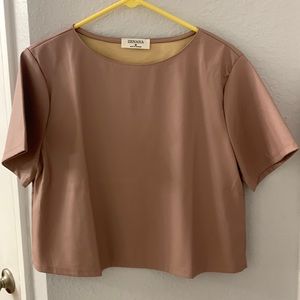 Pleather Blush shirt